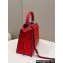 Fendi Peekaboo ISeeU Medium Bag Red Selleria with topstitches 2024
