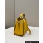Fendi iconic Peekaboo Mini Bag Yellow Selleria with topstitches 2024