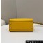 Fendi iconic Peekaboo Mini Bag Yellow Selleria with topstitches 2024