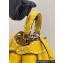 Fendi iconic Peekaboo Mini Bag Yellow Selleria with topstitches 2024