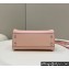 Fendi iconic Peekaboo Mini Bag Light Pink Selleria with topstitches 2024
