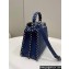 Fendi Peekaboo ISeeU Small Bag Blue Selleria with topstitches 2024