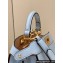 Fendi Peekaboo ISeeU Small Bag in nappa Leather Light Blue 2024