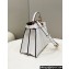 Fendi Peekaboo ISeeU Small Bag in nappa Leather White 2024