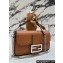 Fendi Mini Baguette Bag Brown Selleria with 309 hand-sewn topstitches 2024