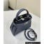 Fendi iconic Peekaboo Mini Bag Midnight blue Selleria with 220 hand-sewn topstitches 2024