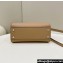 Fendi iconic Peekaboo Mini Bag Beige Selleria with 220 hand-sewn topstitches 2024