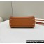 Fendi iconic Peekaboo Mini Bag Brown Selleria with 220 hand-sewn topstitches 2024