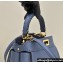 Fendi iconic Peekaboo Mini Bag blue Selleria with 220 hand-sewn topstitches 2024