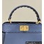 Fendi iconic Peekaboo Mini Bag blue Selleria with 220 hand-sewn topstitches 2024