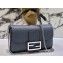 Fendi Mini Baguette Bag Gray Selleria with 309 hand-sewn topstitches 2024