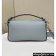 Fendi Medium Baguette Bag Light Blue Selleria with 612 hand-sewn topstitches 2024