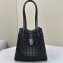 Fendi Origami Medium bag Black interlaced leather bag that can be transformed 2024