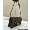 Fendi Continental Wallet With Chain Bag FF fabric Brown 2024