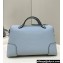 Fendi By The Way Medium Bag Light blue Selleria with hand-sewn topstitches 2024