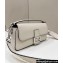 Fendi Medium Baguette Bag White Selleria with 612 hand-sewn topstitches 2024
