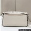 Fendi Medium Baguette Bag White Selleria with 612 hand-sewn topstitches 2024