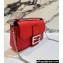 Fendi Mini Baguette Bag Red Selleria with 309 hand-sewn topstitches 2024