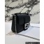 Fendi Mini Baguette Bag Black Selleria with 309 hand-sewn topstitches 2024