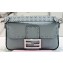 Fendi Mini Baguette Bag Light Blue Selleria with 309 hand-sewn topstitches 2024