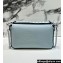 Fendi Mini Baguette Bag Light Blue Selleria with 309 hand-sewn topstitches 2024