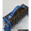 Fendi Soft Trunk Baguette Bag FF jacquard fabric Blue 2024