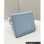 Fendi Origami Mini bag Light Blue leather that can be transformed 2024
