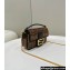 Fendi Mini Baguette Bag Brown FF jacquard fabric with sequins 2024