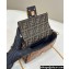 Fendi Mini Baguette Bag Brown FF jacquard fabric with sequins 2024