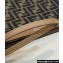 Fendi Medium Flat Pouch Bag FF fabric Brown 2024