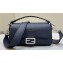 Fendi Medium Baguette Bag Midnight blue Selleria with oversize topstitching 2024