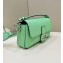 Fendi Medium Baguette Bag Green Selleria with oversize topstitching 2024
