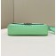 Fendi Medium Baguette Bag Green Selleria with oversize topstitching 2024