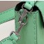 Fendi Medium Baguette Bag Green Selleria with oversize topstitching 2024