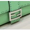 Fendi Medium Baguette Bag Green Selleria with oversize topstitching 2024