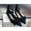 Dior Heel 4cm Adiorable Pumps in Black Fringed Grosgrain with Bow and Pearl 2024