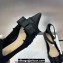 Dior Heel 4cm Adiorable Pumps in Black Fringed Grosgrain with Bow and Pearl 2024