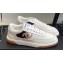 Chanel Calfskin Leather Logo Sneakers White/Beige/Burgundy 2024