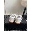Chanel Calfskin Leather Logo Sneakers White/Beige/Burgundy 2024