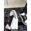 Chanel Suede Leather Logo Sneakers White/Gray 2024