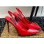 Dolce & Gabbana Heel 10cm Patent Leather Slingbacks Red 2024