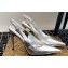 Dolce & Gabbana Heel 10cm Leather Slingbacks Python Silver 2024