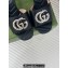 Gucci Heel 7cm Crystal Double G Slides Sandals Black 2024