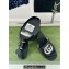Gucci Heel 7cm Crystal Double G Slides Sandals Black 2024
