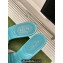 Gucci Heel 7cm Crystal Double G Slides Sandals Blue 2024