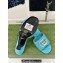 Gucci Heel 7cm Crystal Double G Slides Sandals Blue 2024
