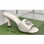 Gucci Heel 7cm Crystal Double G Slides Sandals White 2024