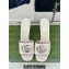 Gucci Heel 7cm Crystal Double G Slides Sandals White 2024