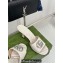 Gucci Heel 7cm Crystal Double G Slides Sandals White 2024