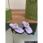 Gucci Women's Double G thong slide sandals 776948 Lilac 2024